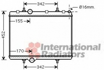 VAN WEZEL 40002281 -  Радиатор, охлаждение двигателя